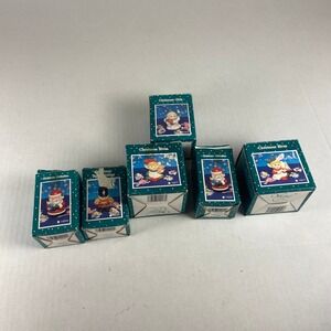 Set of 6 Younkers Christmas Collection Tree Ornaments Christmas Elves Girls